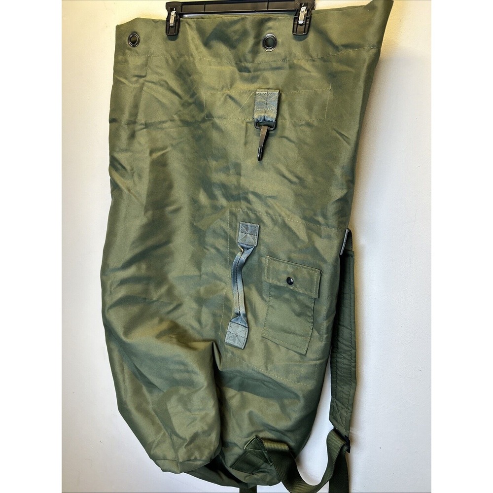 Real U.S. Military Duffle Bag OD Green Nylon Sea Bag Carry Straps Handles Canvas